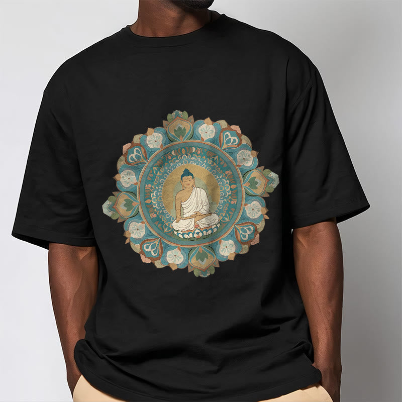 Nimara Ritual Mandala Flower Buddha Tee T-shirt