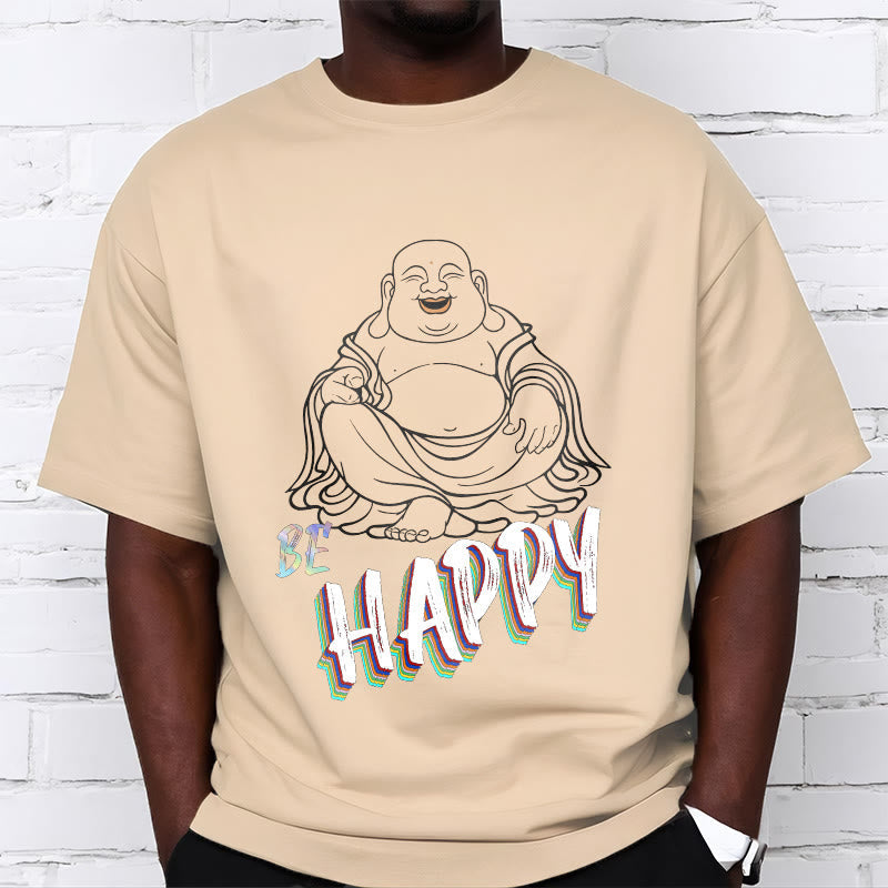 Nimara Ritual BE HAPPY Laughing Buddha Tee T-shirt