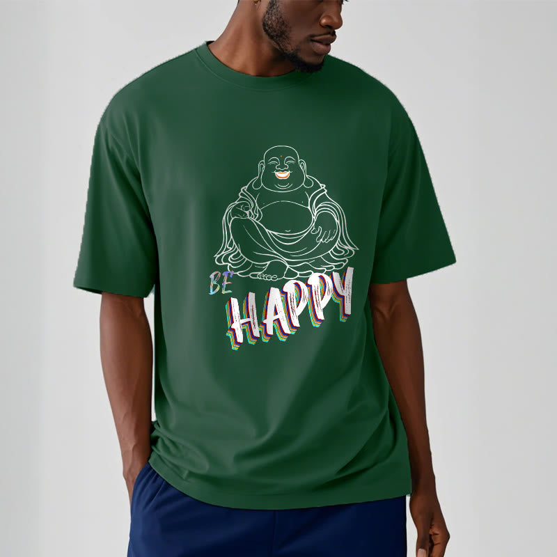Nimara Ritual BE HAPPY Laughing Buddha Tee T-shirt