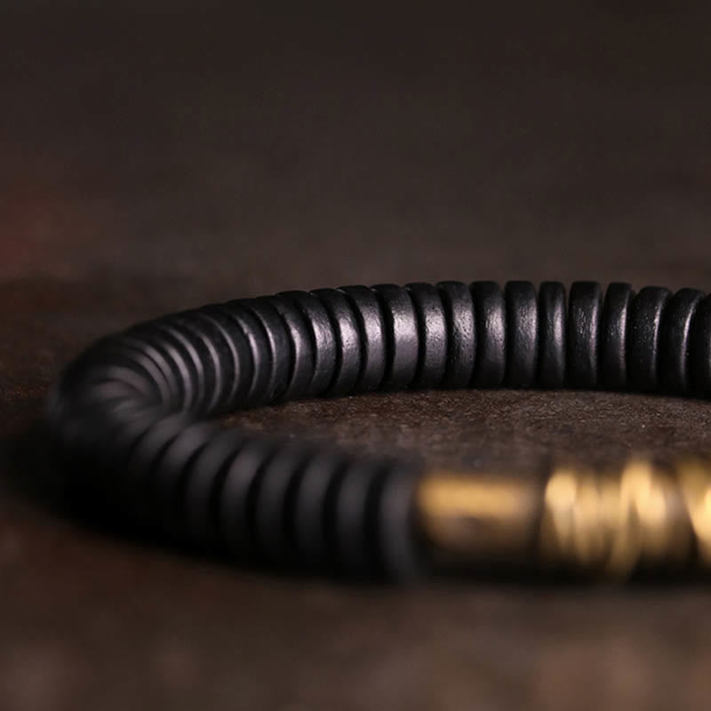 Nimara Ritual Calm Tibetan Ebony Wood Copper Bracelet