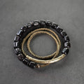 Nimara Ritual Vintage Peace Tibetan Ebony Wood Beads Copper Multilayered Healing Bracelet
