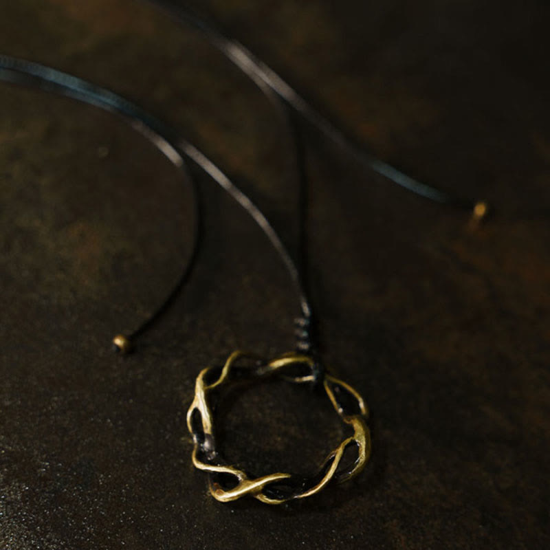Nimara Ritual Vintage Copper Brass Luck Handmade Necklace Pendant