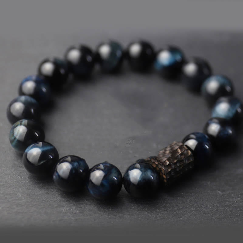 Nimara Ritual Tiger Eye Ebony Wood Beads Calm Bracelet