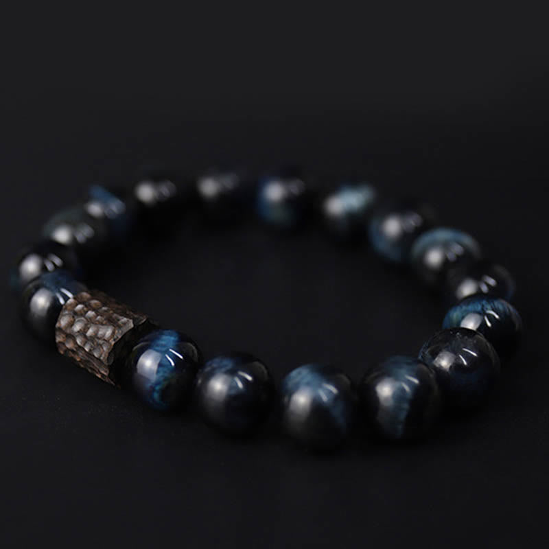 Nimara Ritual Tiger Eye Ebony Wood Beads Calm Bracelet