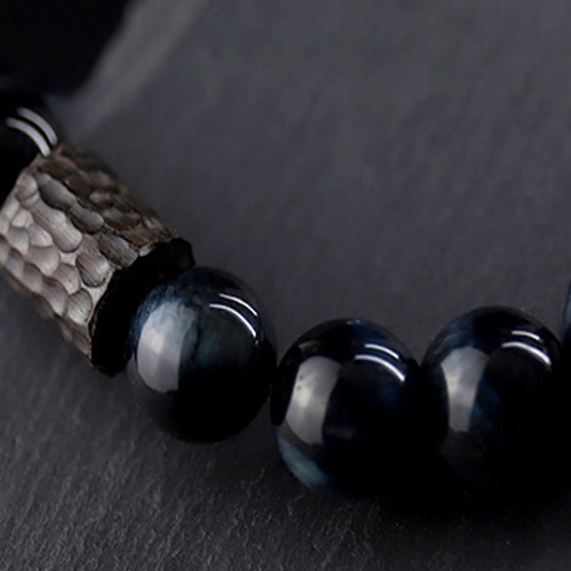 Nimara Ritual Tiger Eye Ebony Wood Beads Calm Bracelet