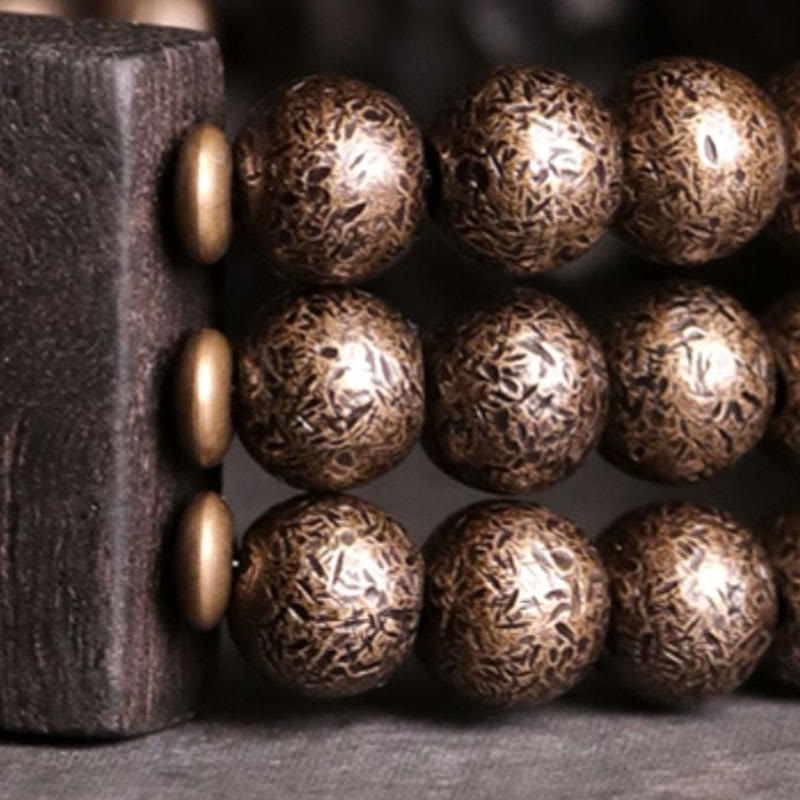 Nimara Ritual Vintage Peace Ebony Wood Copper Beads Balance Bracelet