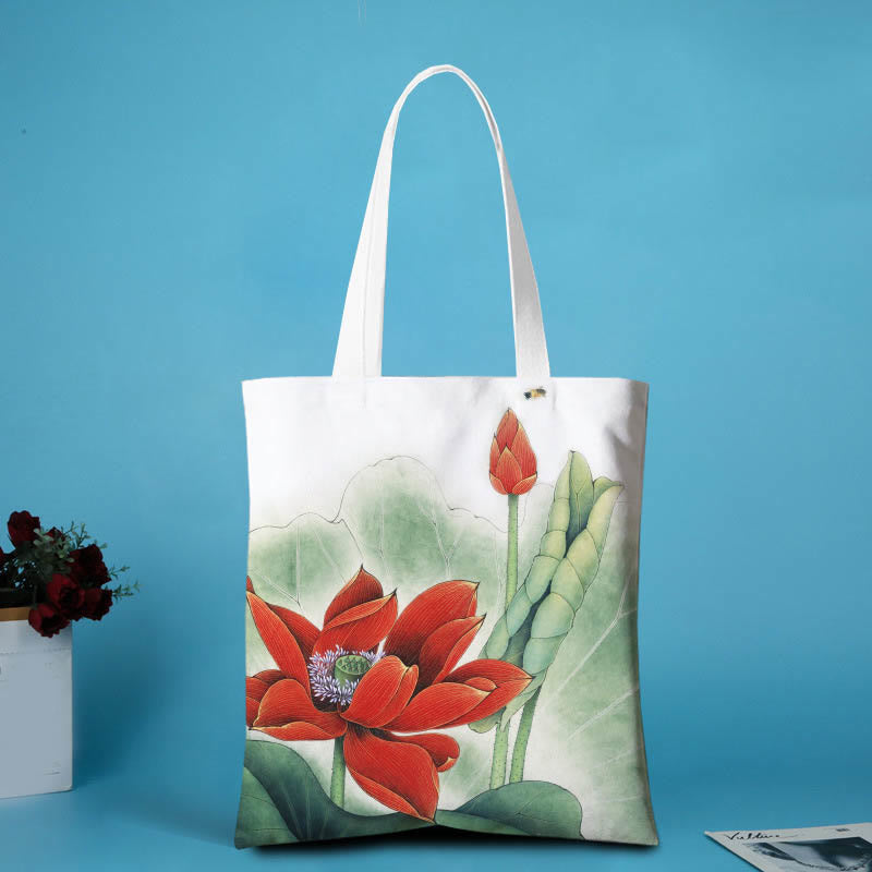 Nimara Ritual Lotus Shape Canvas Shoulder Bag