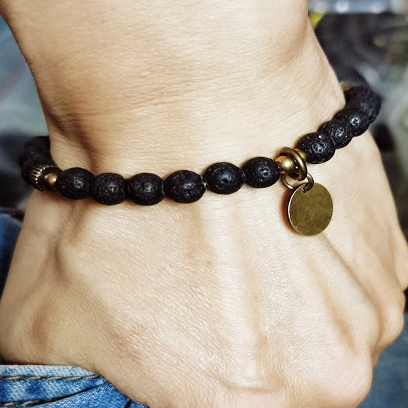 Nimara Ritual Natural Lava Rock Beads Calm Support Healing Bracelet