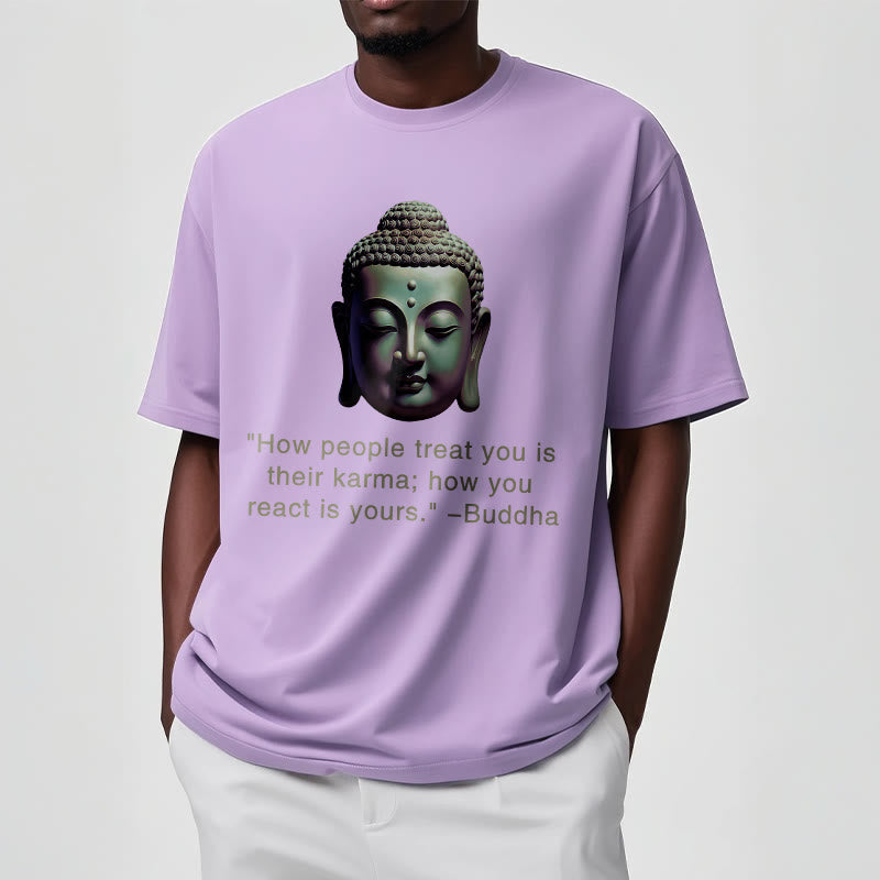Nimara Ritual How People Treat You Is Their Karma Buddha Tee T-shirt