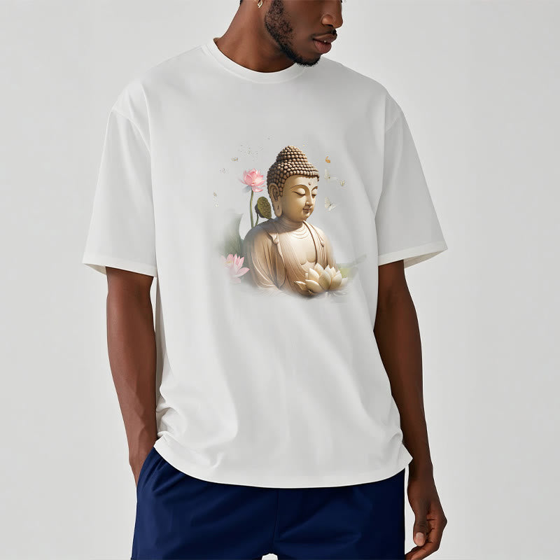 Nimara Ritual Lotus Butterfly Meditation Buddha Tee T-shirt