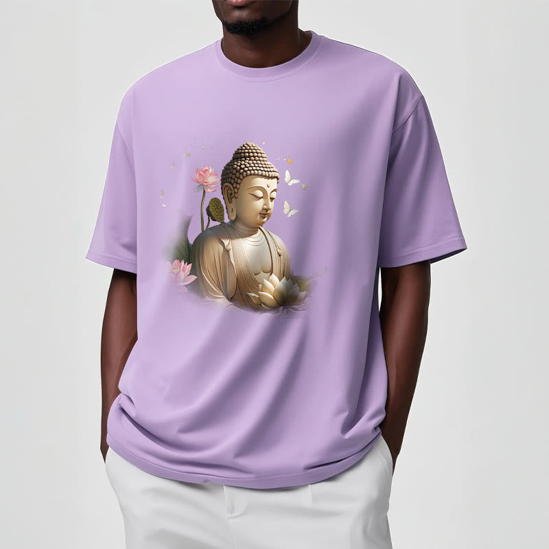 Nimara Ritual Lotus Butterfly Meditation Buddha Tee T-shirt