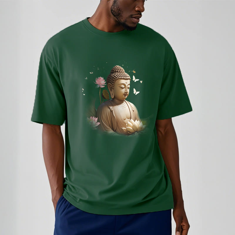 Nimara Ritual Lotus Butterfly Meditation Buddha Tee T-shirt