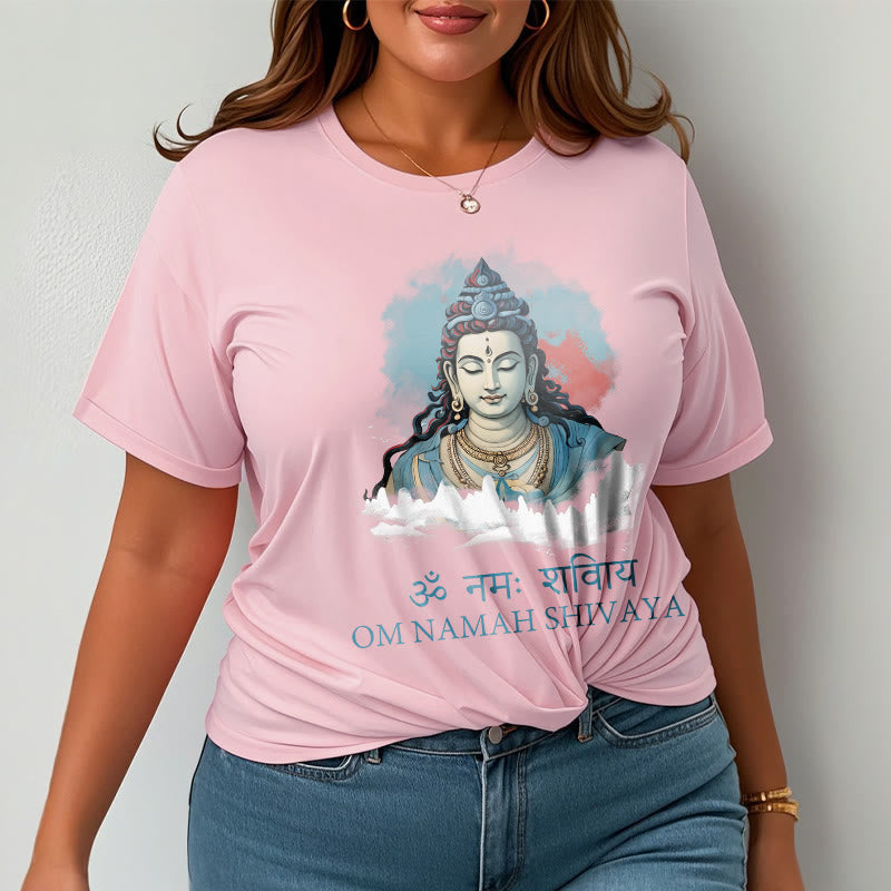 Nimara Ritual Sanskrit OM NAMAH SHIVAYA Colorful Clouds Tee T-shirt