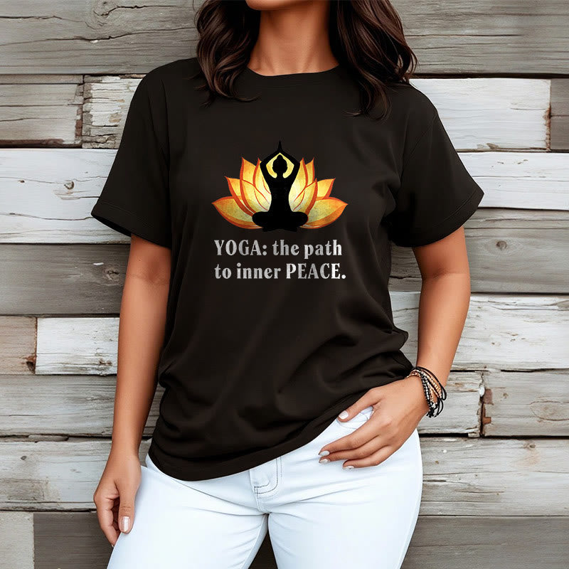 Nimara Ritual Yoga The Path To Inner Peace Lotus Tee T-shirt