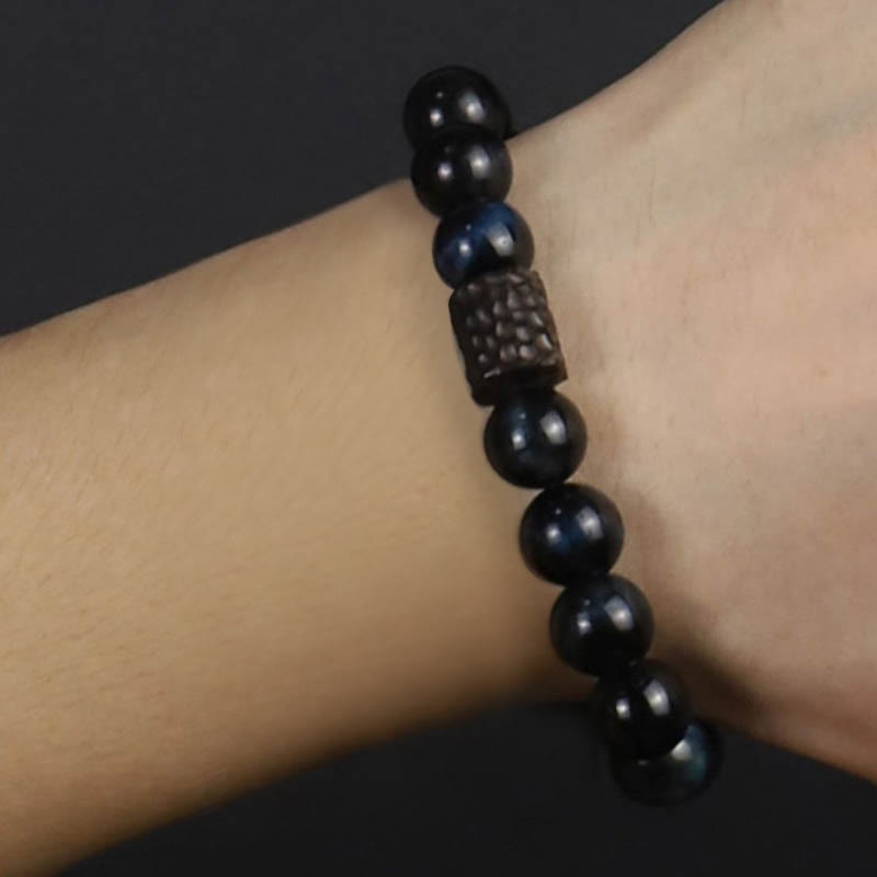 Nimara Ritual Tiger Eye Ebony Wood Beads Calm Bracelet