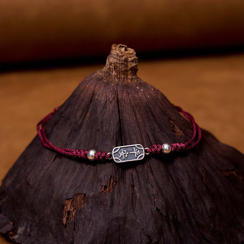 Nimara Ritual Handmade 925 Sterling Silver Peace And Joy Safe Well Protection Braided Bracelet