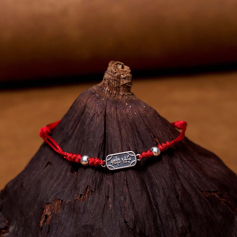 Nimara Ritual Handmade 925 Sterling Silver Peace And Joy Safe Well Protection Braided Bracelet