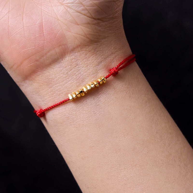 Nimara Ritual Handmade 925 Sterling Silver Small Pieces Protection Braided Ultra-Thin Rope Bracelet