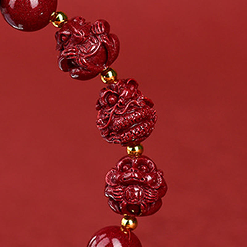 Nimara Ritual Chinese Zodiac Cinnabar Keep Away Evil Spirits Blessing Bracelet