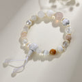 Nimara Ritual White Agate Pearl 18 Beads Balance Luck Bracelet