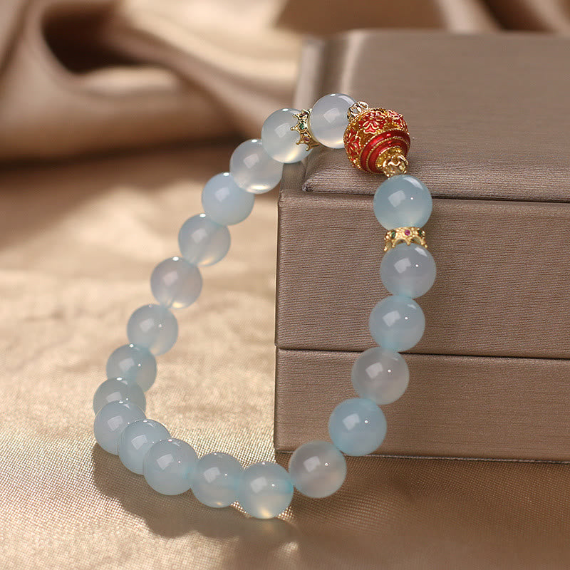 Nimara Ritual Natural Aquamarine Flower Bead Healing Bracelet