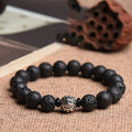 Nimara Ritual Lava Rock Beads White Copper PiXiu Wealth Bracelet