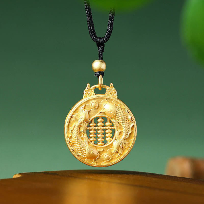 Nimara Ritual Gold Plated Copper Koi Fish Strength Necklace Pendant