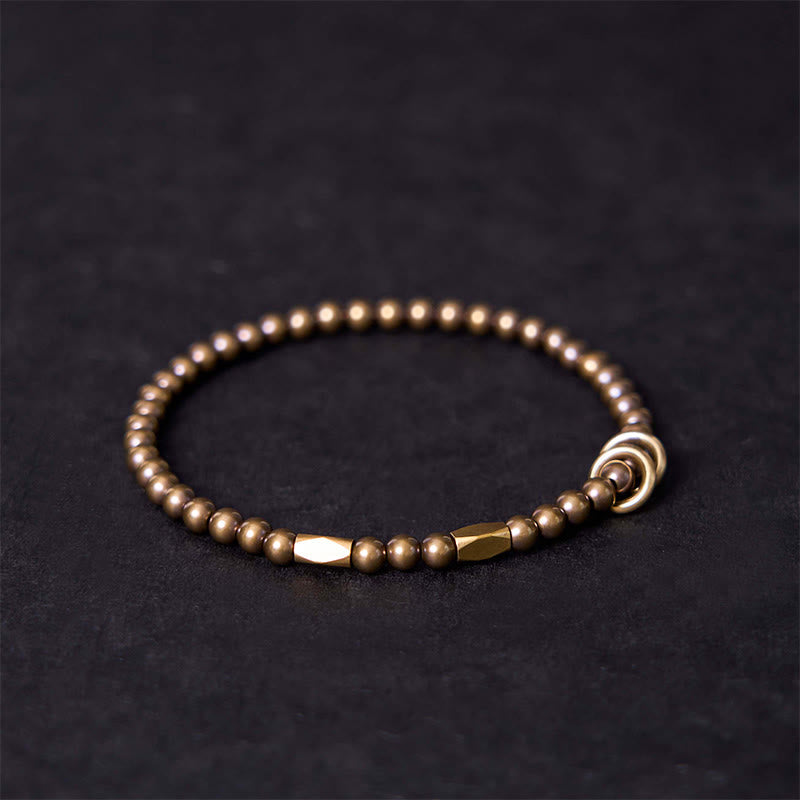 Nimara Ritual Wealth Self Care Copper Brass Beads Design Couple Bracelet