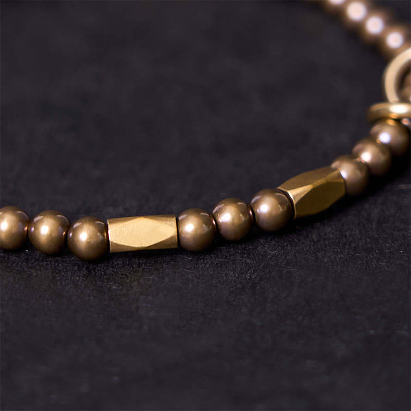 Nimara Ritual Wealth Self Care Copper Brass Beads Design Couple Bracelet
