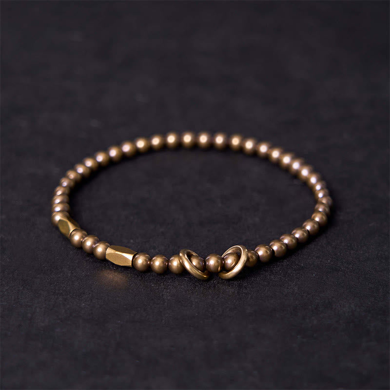 Nimara Ritual Wealth Self Care Copper Brass Beads Design Couple Bracelet