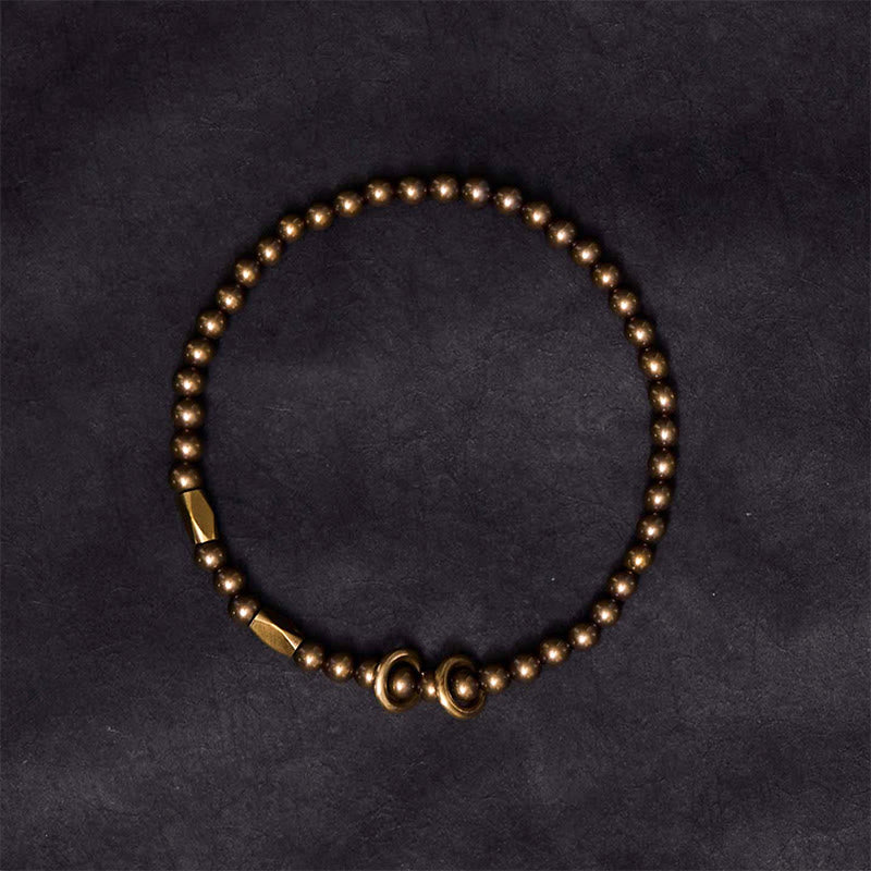 Nimara Ritual Wealth Self Care Copper Brass Beads Design Couple Bracelet