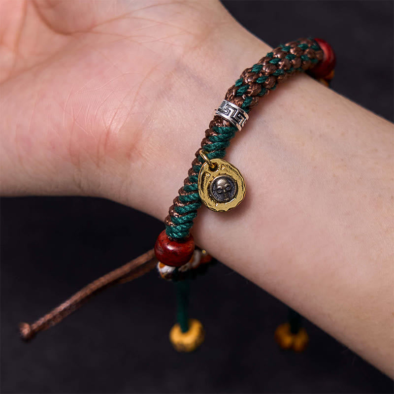 Ward Off Evil Spirits Tibetan Bone Beads Rope Bracelet