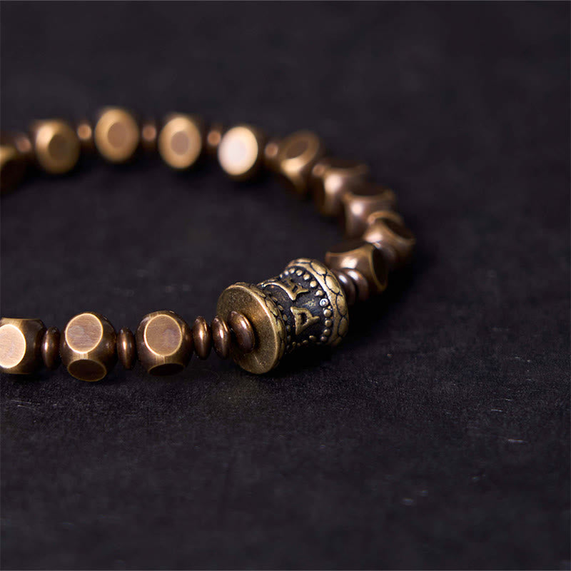Nimara Ritual "Wishing You Balance and Strength" Brass Amulet Bracelet Includes Gift Message Card