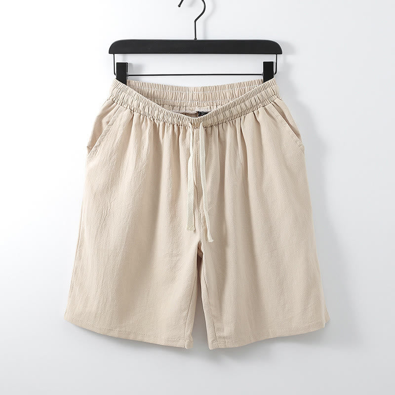 Nimara Ritual Casual Solid Color Cotton Men's Bermuda Shorts Men's Pants With Pockets