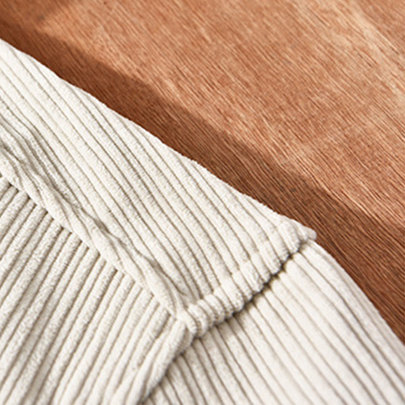 Nimara Ritual Men's Long Sleeve Fleece Lined With Pocket Corduroy Comfortable Shirt