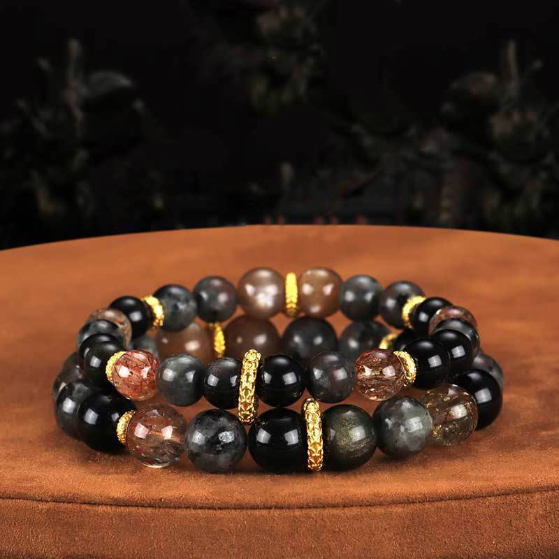 Nimara Ritual Sun Stone Lava Rock Positive Bracelet