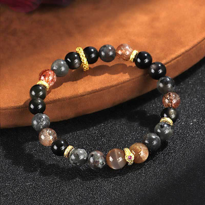 Nimara Ritual Sun Stone Lava Rock Positive Bracelet