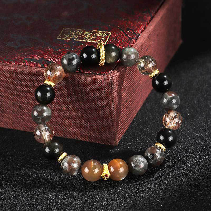 Nimara Ritual Sun Stone Lava Rock Positive Bracelet