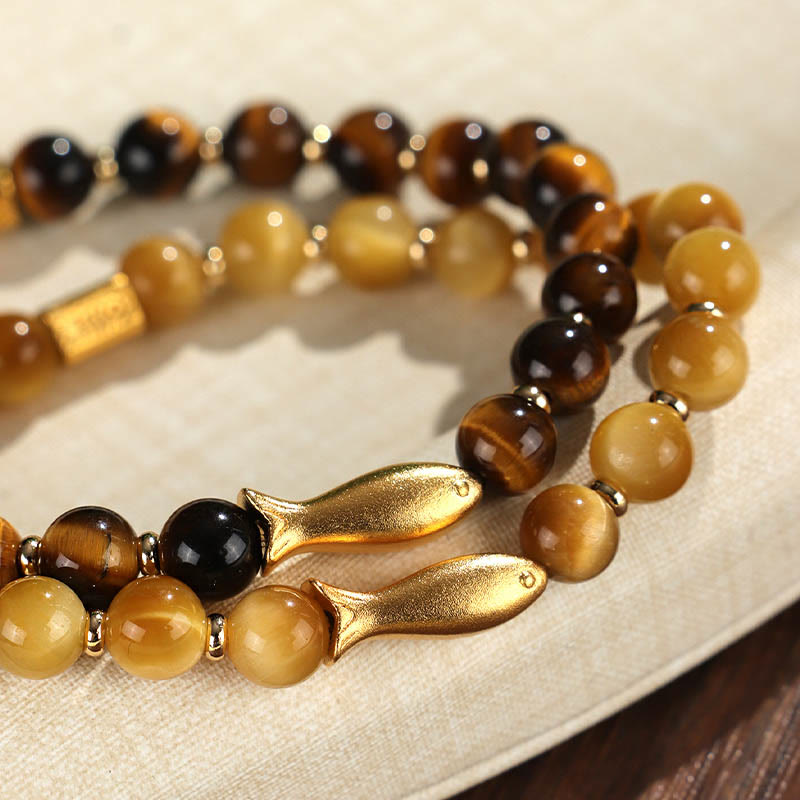 Nimara Ritual Tiger Eye Koi Fish Courage Bracelet
