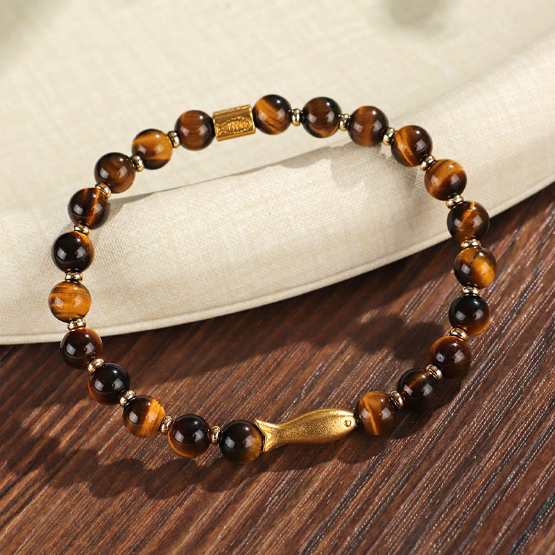 Nimara Ritual Tiger Eye Koi Fish Courage Bracelet