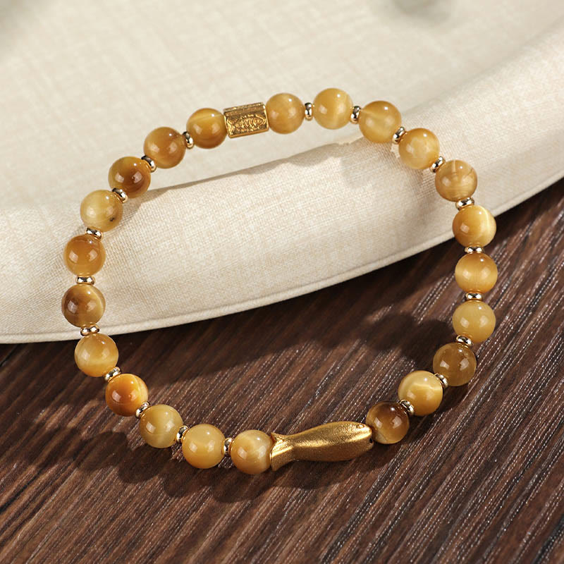 Nimara Ritual Tiger Eye Koi Fish Courage Bracelet
