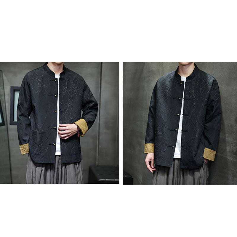 Nimara Ritual Tang Suit Casual Frog-button Long Sleeve Nylon Men's Jacket Shirt Clothing
