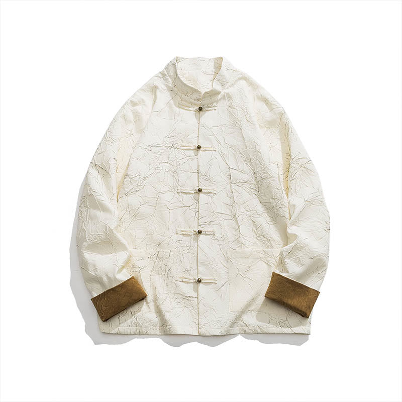 Nimara Ritual Tang Suit Casual Frog-button Long Sleeve Nylon Men's Jacket Shirt Clothing