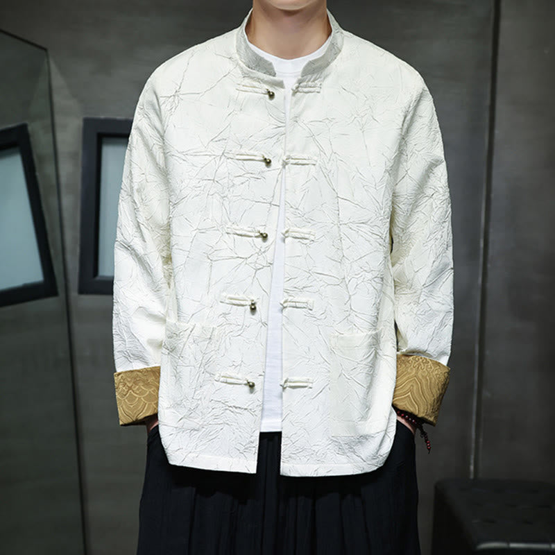 Nimara Ritual Tang Suit Casual Frog-button Long Sleeve Nylon Men's Jacket Shirt Clothing