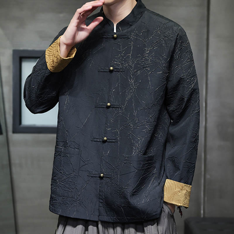 Nimara Ritual Tang Suit Casual Frog-button Long Sleeve Nylon Men's Jacket Shirt Clothing