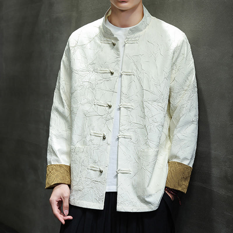 Nimara Ritual Tang Suit Casual Frog-button Long Sleeve Nylon Men's Jacket Shirt Clothing