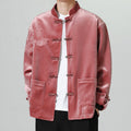 Nimara Ritual Embroider Dragon Casual Frog-button Cotton Men's Jacket Shirt Clothing
