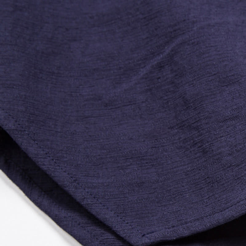 Nimara Ritual Men's Short Sleeve Shirt With Pocket V Neck Comfort Cotton Linen Shirt
