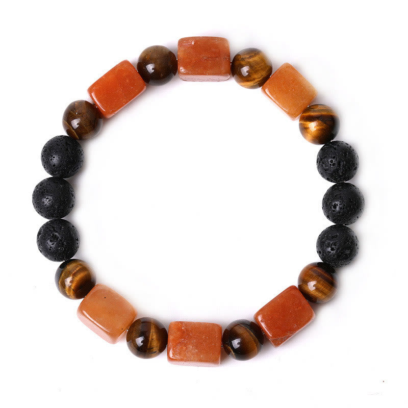 Nimara Ritual Various Crystals Cube Amethyst Lava Rock Support Bracelet