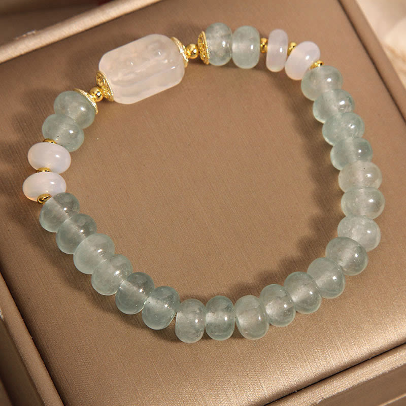 Nimara Ritual Aquamarine Jade Abacus Beads Serenity Bracelet